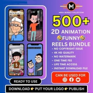 500+ 2D Animation Funny Reel Bundle